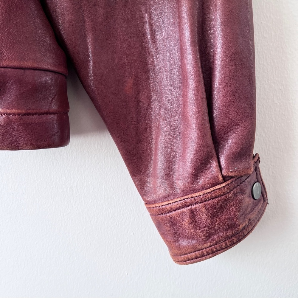 Vintage Members Only By Europe Craft Brown Leather Men’s Bomber Jacket Size 44 L - Picture 11 of 16